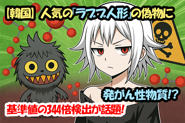 【韓国】人気の『ラブブ人形』の偽物に発がん性物質！？基準値の344倍検出が話題！