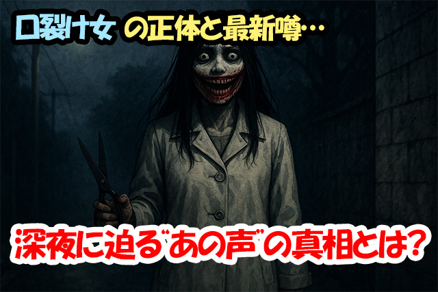 口裂け女の正体と最新噂…深夜に迫る“あの声”の真相とは？