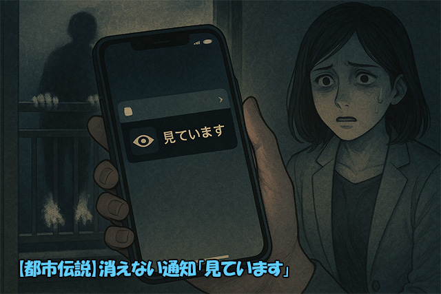 【都市伝説】消えない通知「見ています」